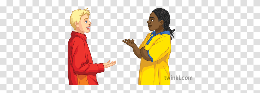Two Children Talking Discussion Conversation General People Talking Conversation, Clothing, Apparel, Person, Human Transparent Png