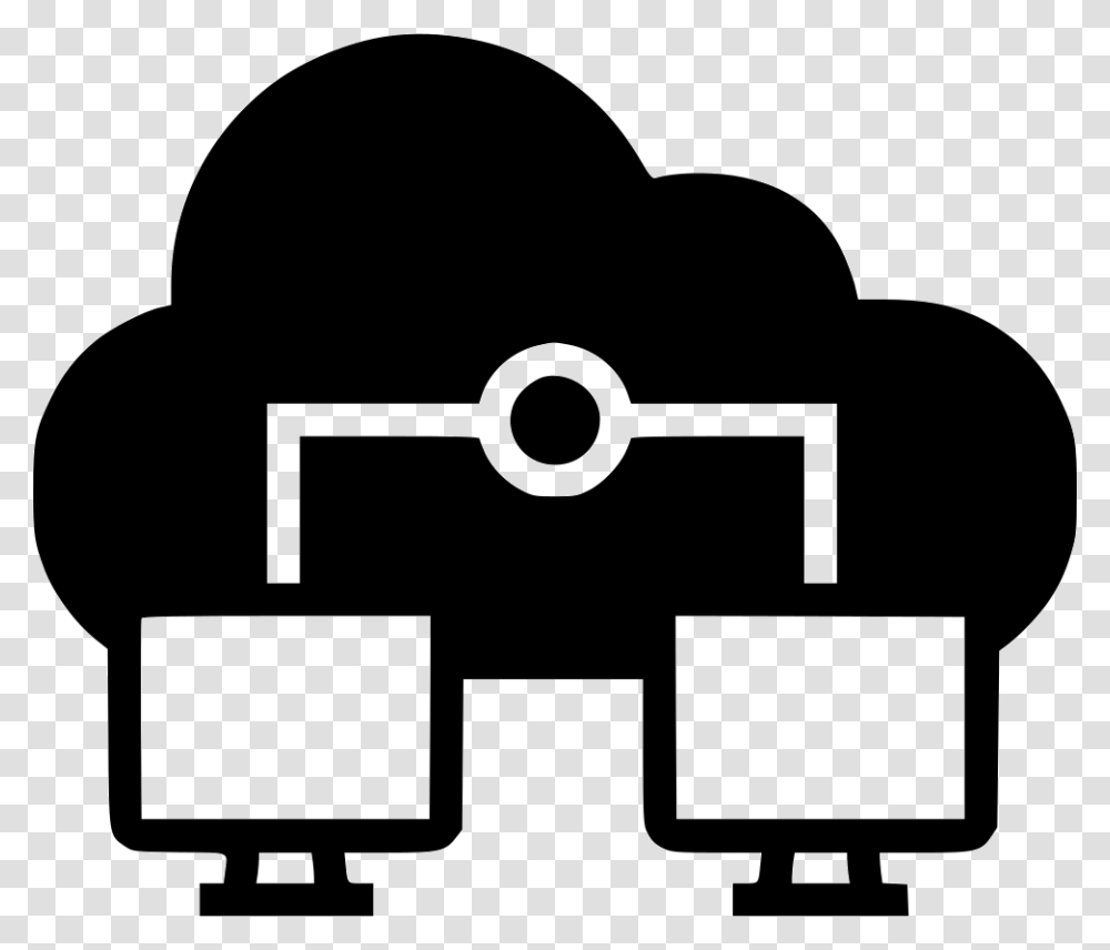 Two Cloud Computing Connect Icon Cloud, Baseball Cap, Electronics, Adapter, Stencil Transparent Png