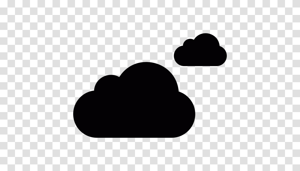 Two Clouds Icon, Moon, Silhouette, Gray Transparent Png