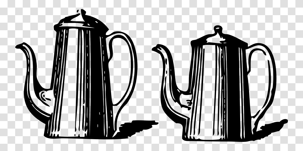 Two Coffee Pots Svg Clip Arts Tall Coffee Pot Clipart, Gray, World Of Warcraft Transparent Png