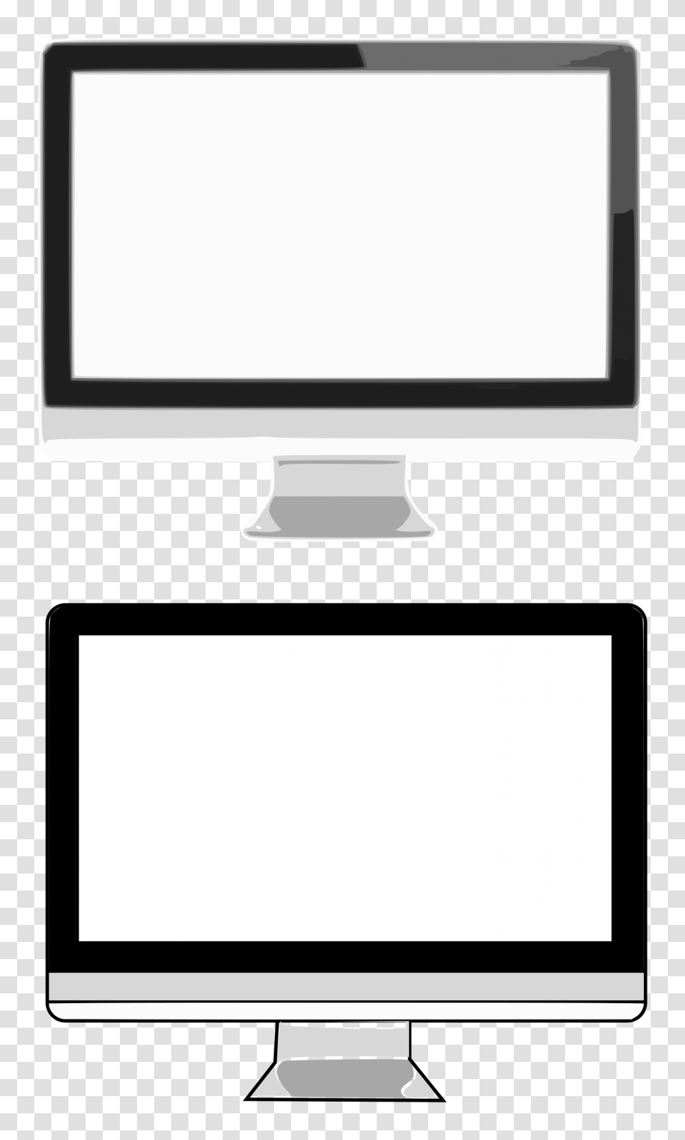 Two Computer Monitors Vector Clipart Image, LCD Screen, Electronics, Display, Pc Transparent Png