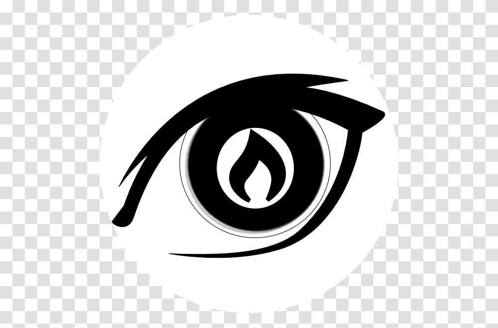 Two Eyes Clipart Black And White Fire In Eye Symbol, Logo, Trademark, Label Transparent Png