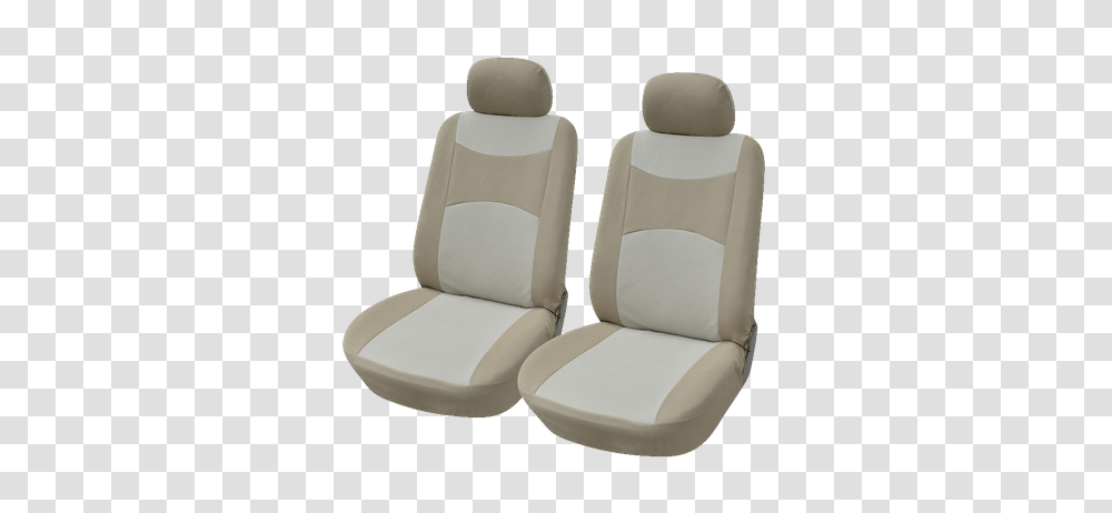 Two Fabric Front Car Seat Covers With Burberry Sun Visor, Cushion, Headrest, Bush, Vegetation Transparent Png