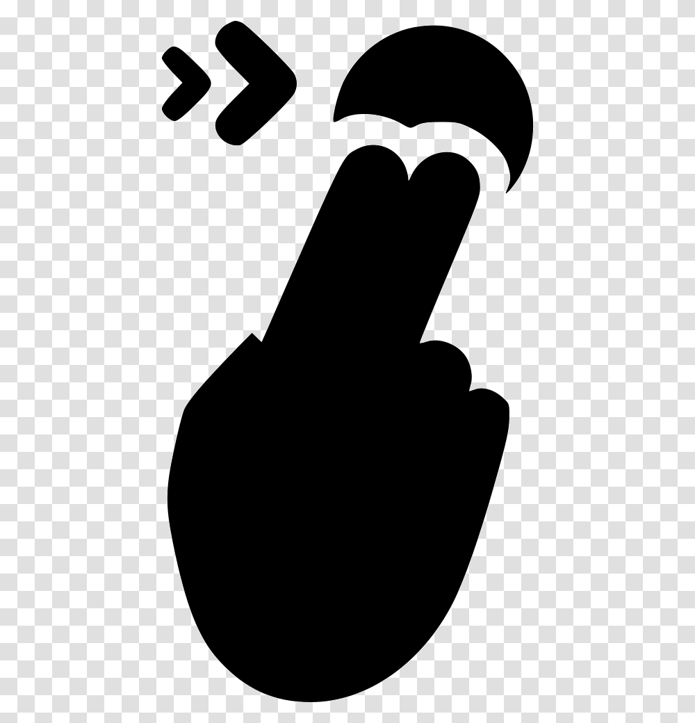 Two Finger Swipe Right, Silhouette, Stencil, Hammer Transparent Png