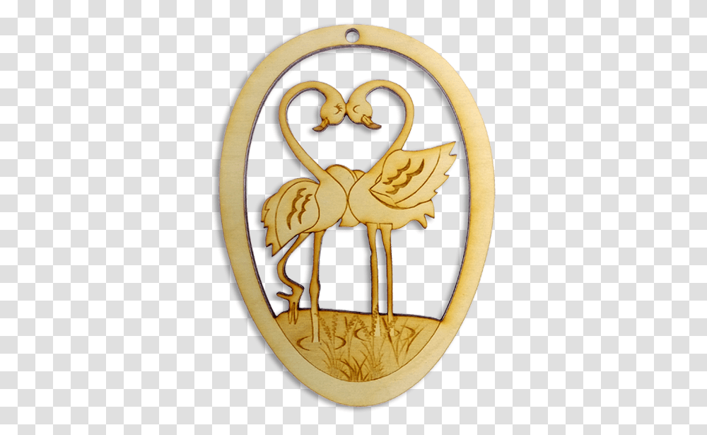 Two Flamingos Ornament Badge, Emblem, Logo, Trademark Transparent Png