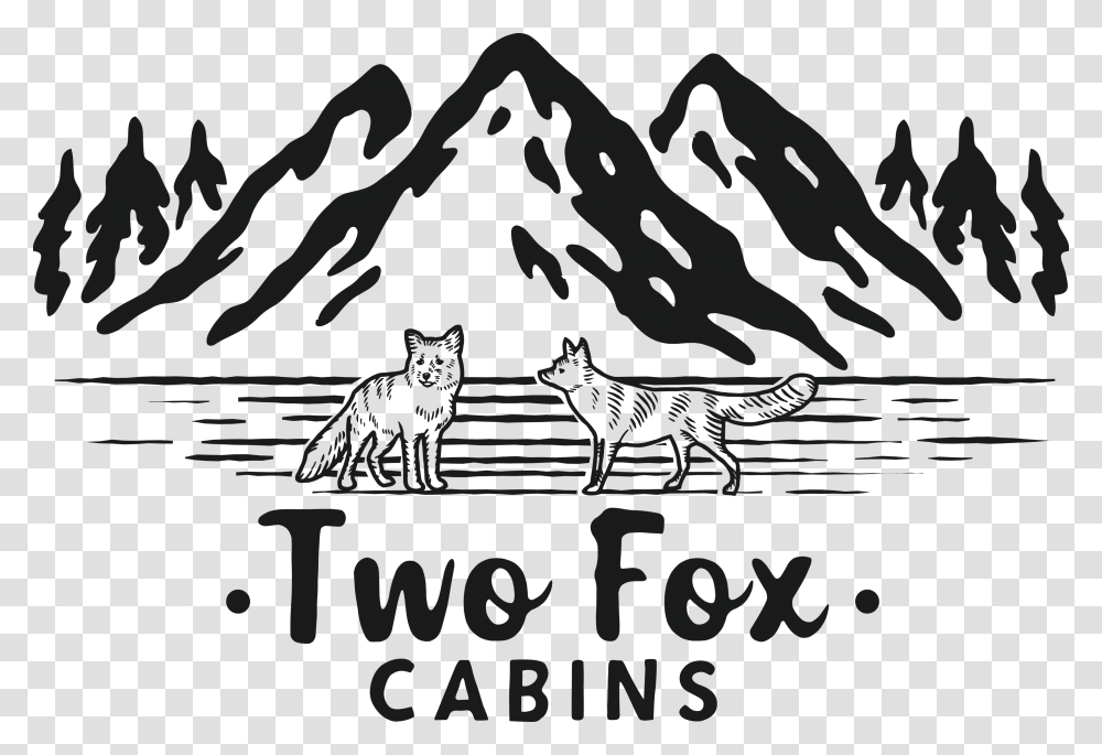 Two Fox Cabins Illustration, Outdoors, Nature, Silhouette Transparent Png