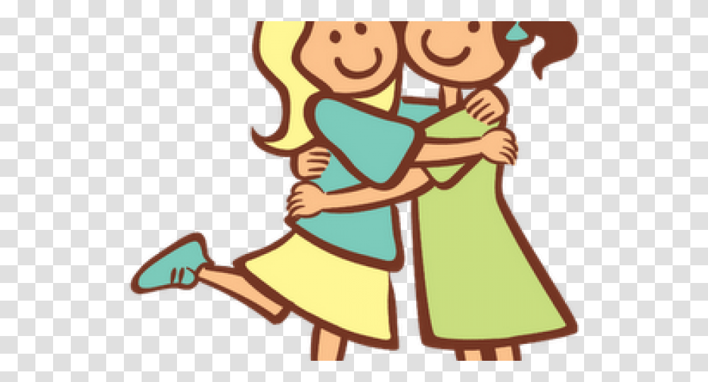 Two Friends Hugging Clipart, Costume, Doodle, Drawing, Hip Transparent Png