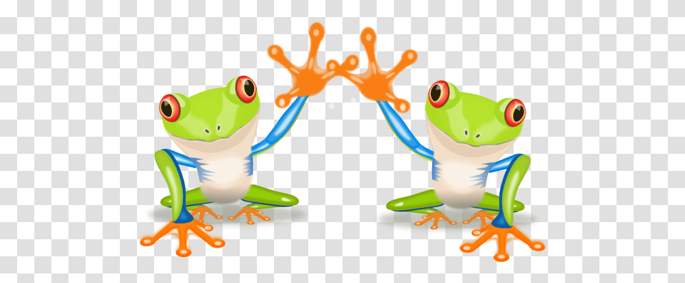 Two Frogs Clip Art For Web, Amphibian, Wildlife, Animal, Tree Frog Transparent Png