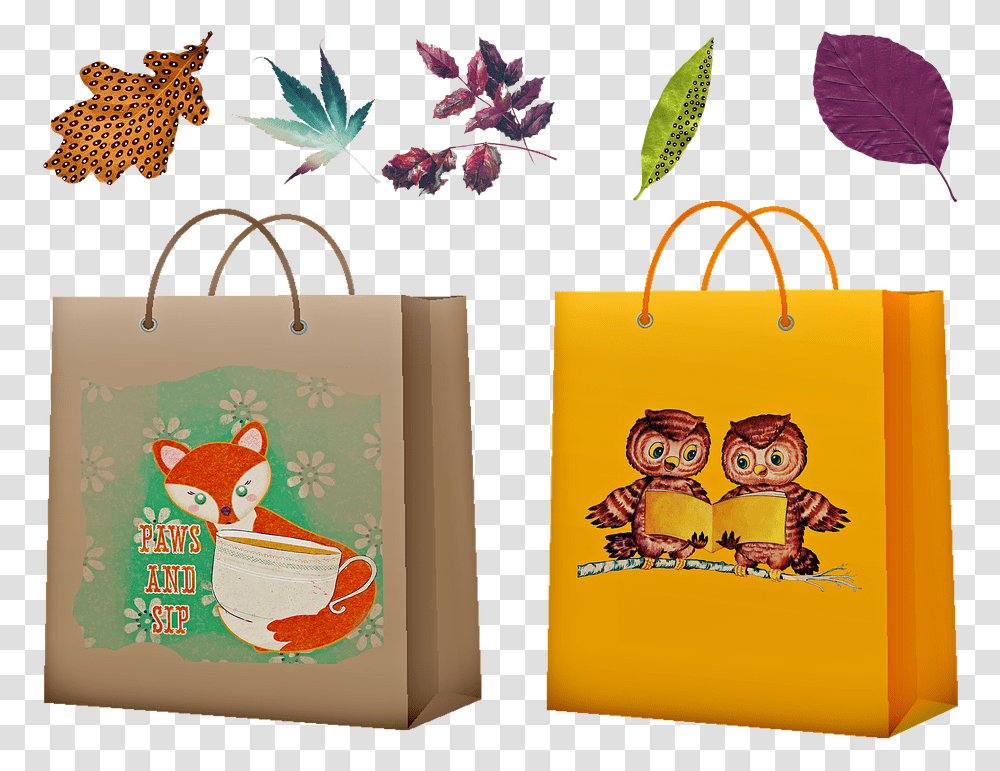 Two Grocery Bags With Handles Bag, Shopping Bag, Sack, Tote Bag Transparent Png