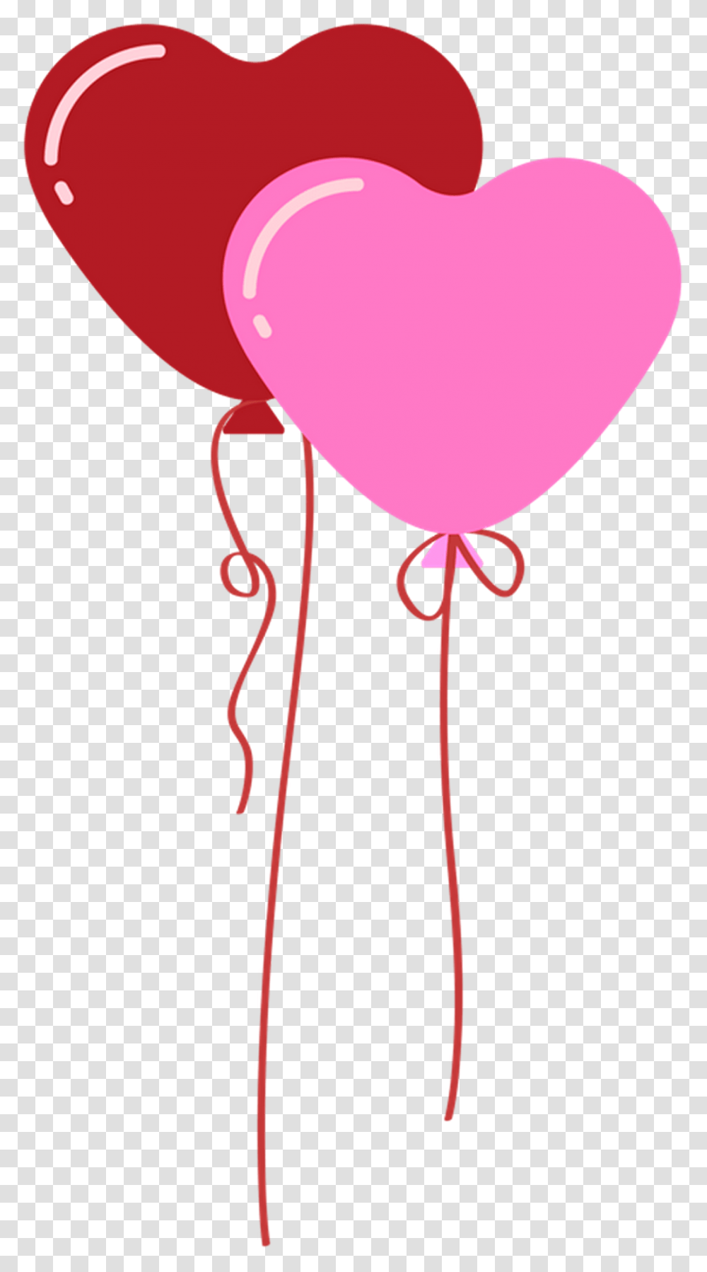 Two Heart Balloons Clipart Free Download Balo De Transparent Png