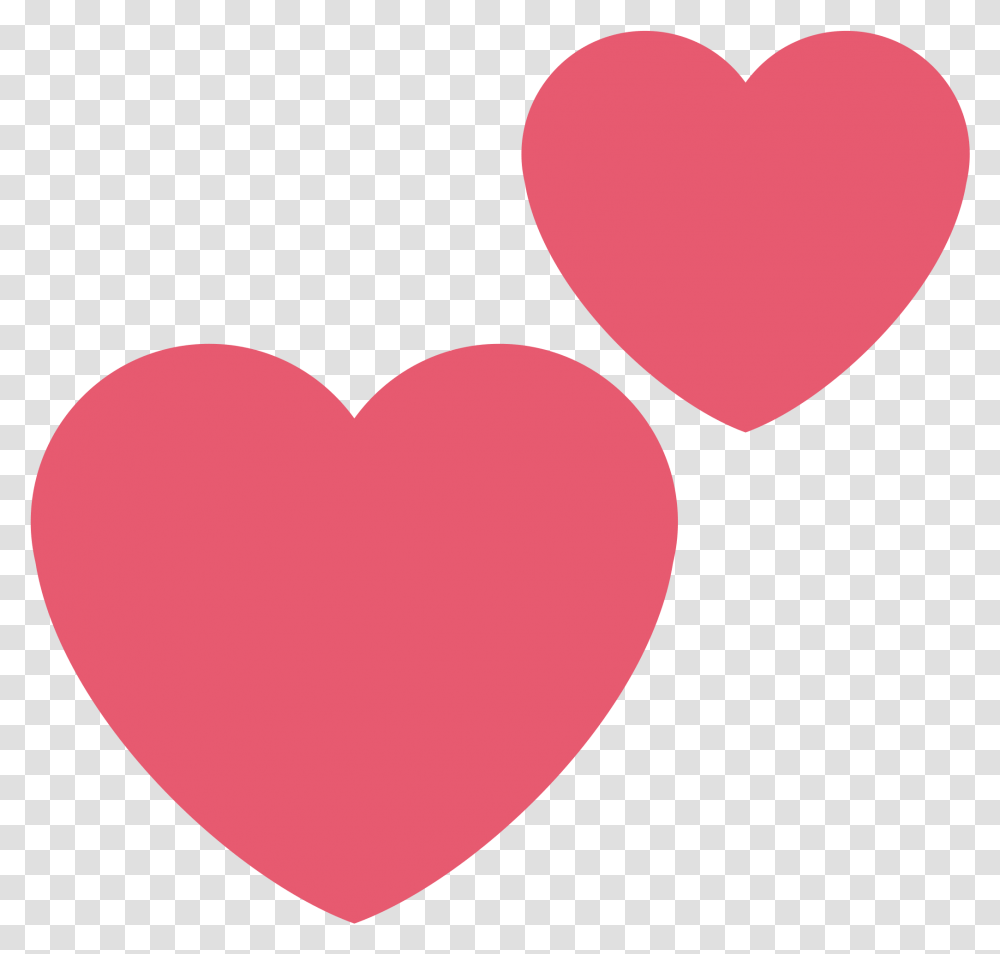 Two Hearts Emoji Twitter, Balloon, Cushion, Mustache, Pillow Transparent Png