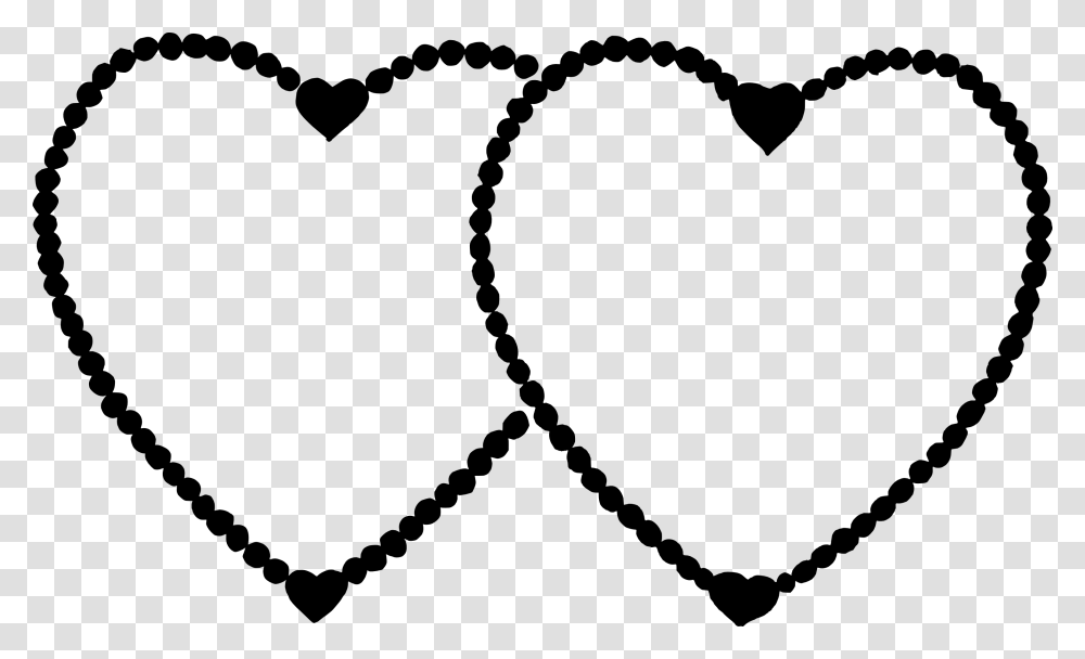 Two Hearts Frame, Necklace, Jewelry, Accessories, Rope Transparent Png