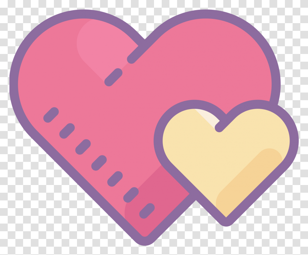 Two Hearts Icon Girly, Cushion, Dating, Bag Transparent Png