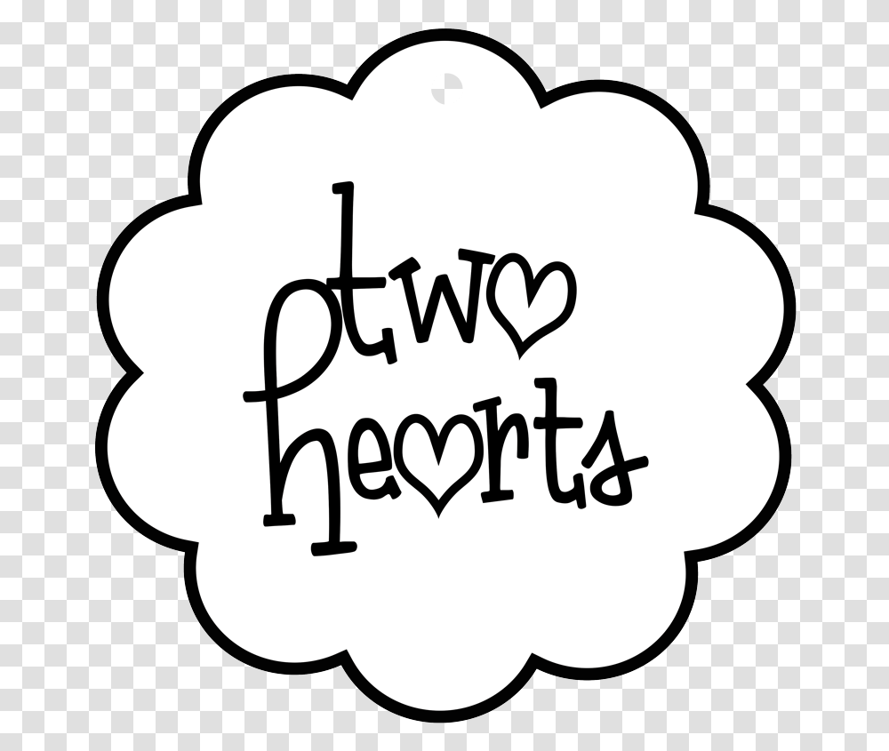 Two Hearts Neighm Tags, Stencil, Hand, Handwriting Transparent Png