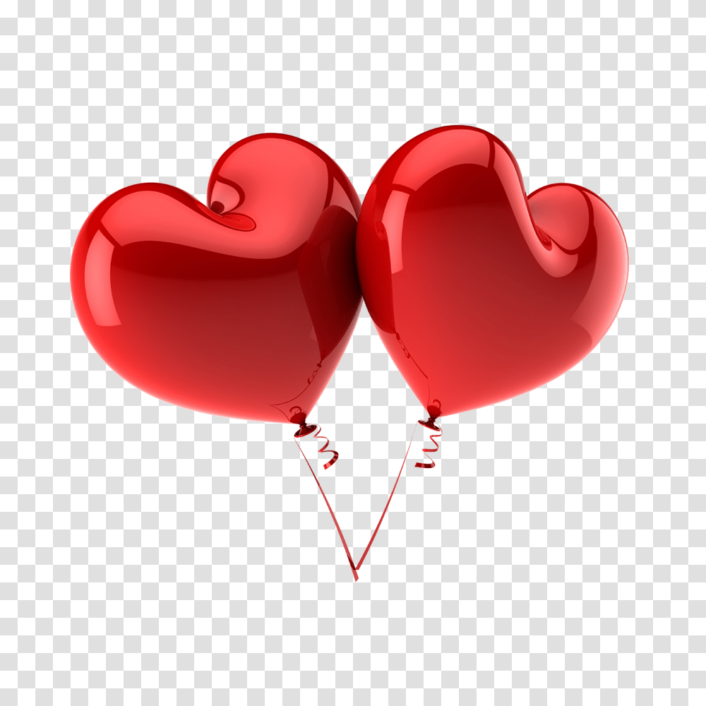 Two Hearts Shaped Balloons Photo 944 Free Red Heart Balloons Transparent Png