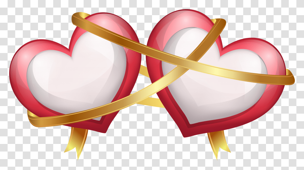 Two Hearts With Ribbon Clip Art Image Love Wallpaper For Laptop Transparent Png