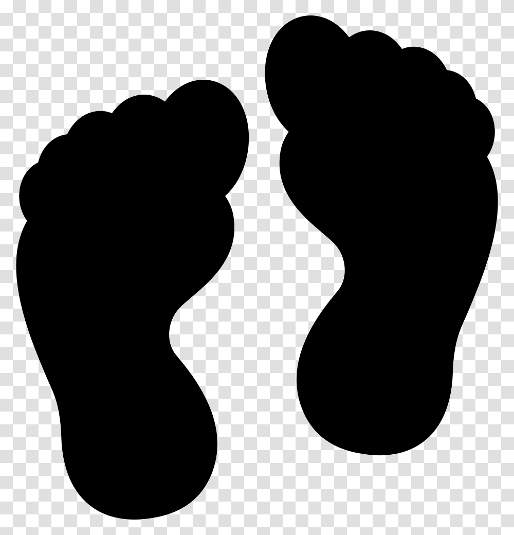 Two Human Footprints, Silhouette Transparent Png
