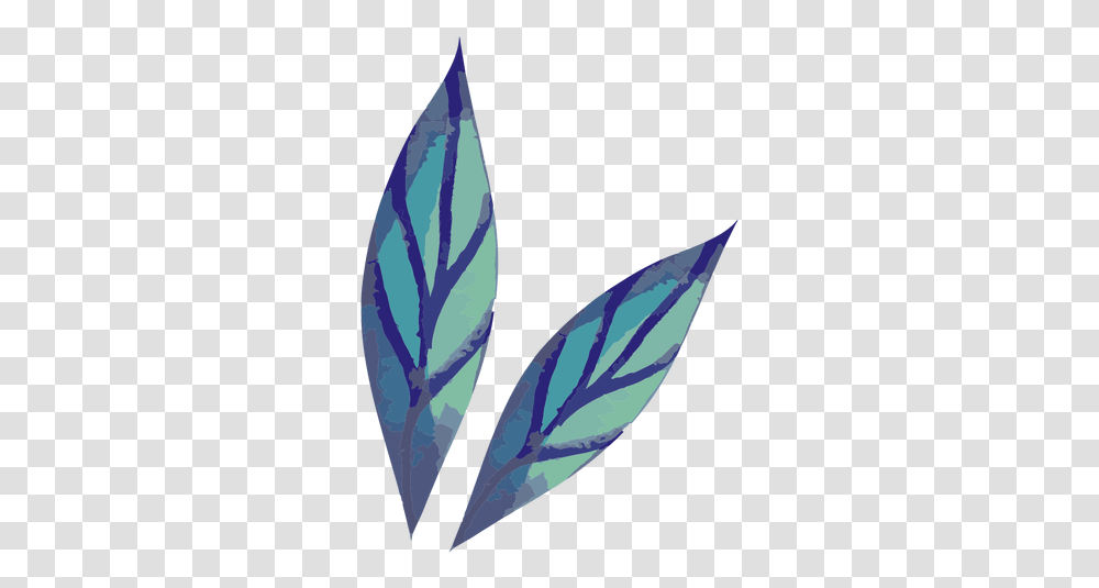 Two Leaves Watercolor & Svg Vector File Acuarelas De 3 Hojas, Purple, Plant, Flower, Blossom Transparent Png