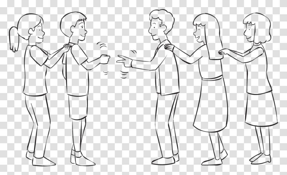 Two Lines Of People Playing A Version Of Rock Paper Line Art, Hand, Person, Human, Holding Hands Transparent Png