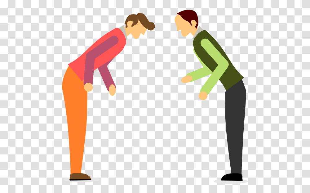 Two Men Bowing In Suits, Person, Sleeve, Hand Transparent Png