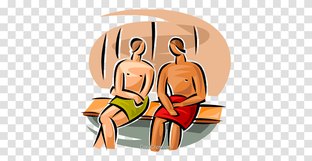 Two Men Sitting In A Sauna Royalty Free Ve, Dynamite, Weapon, Weaponry, Shorts Transparent Png
