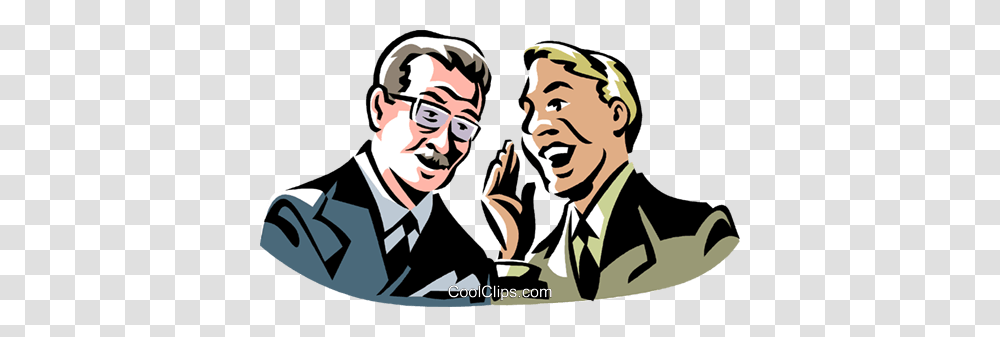 Two Men Talking Royalty Free Vector Clip Art Illustration, Person, Head, Face, Crowd Transparent Png