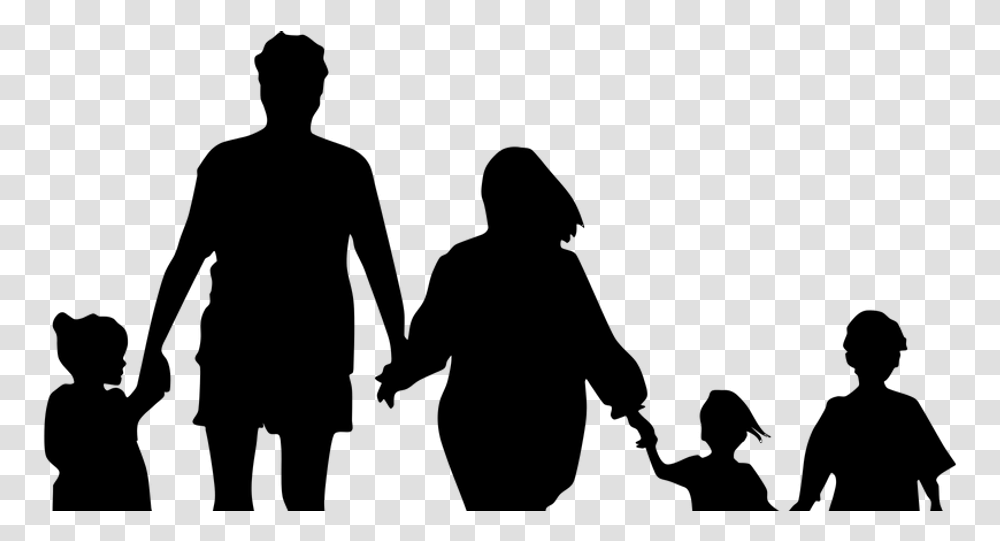 Two Months Ago My Mother Committed Suicide Family Holding Hands Silhouette, Nature, Outdoors, Night, Astronomy Transparent Png