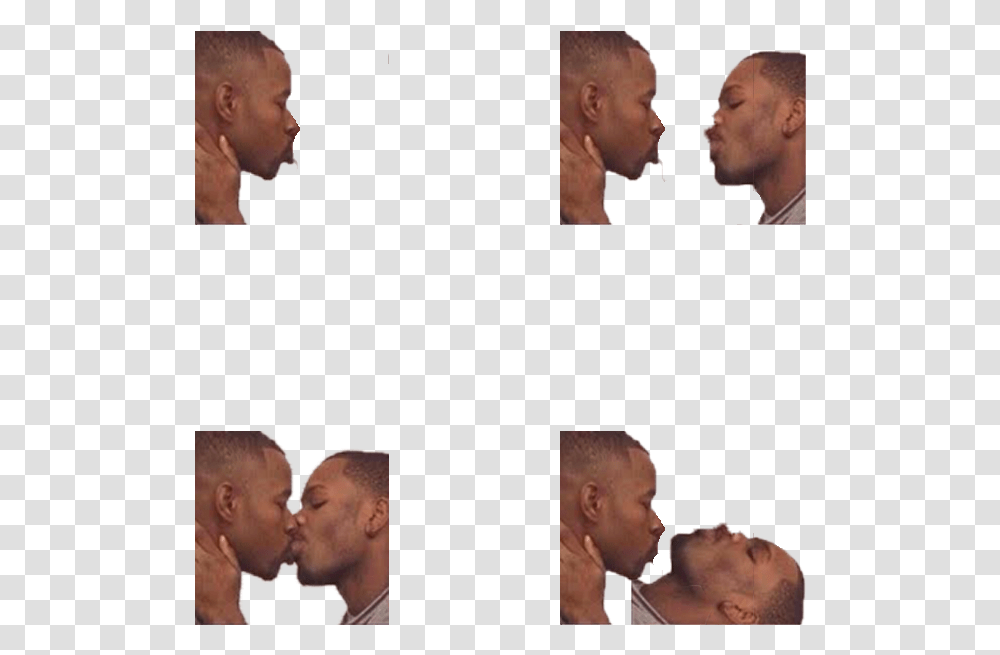 Two Niggas Kissing, Head, Person, Collage, Poster Transparent Png