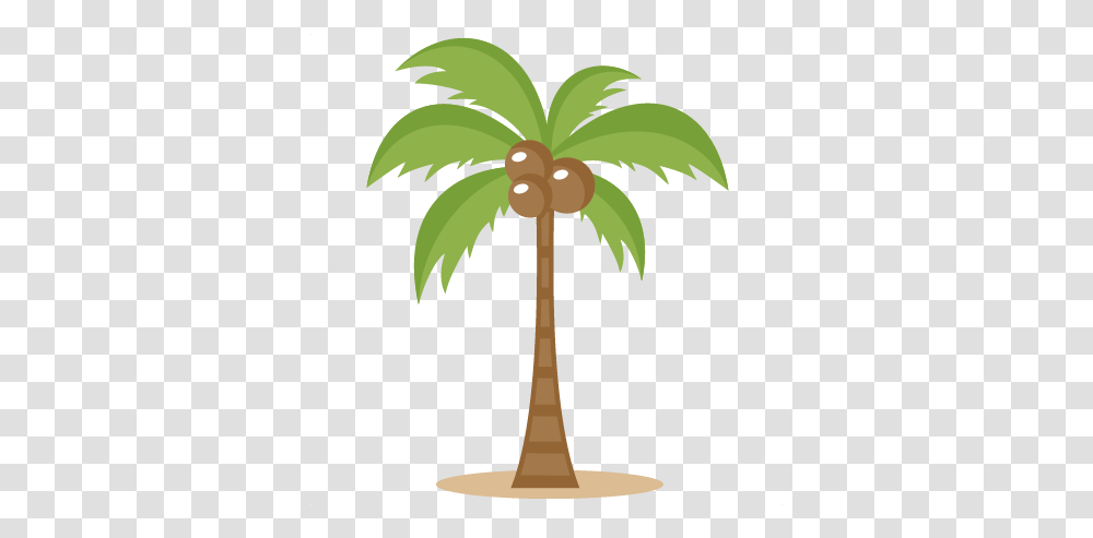 Two Palm Trees Clipart Image Coconut Tree Clipart, Plant, Arecaceae, Cross, Symbol Transparent Png