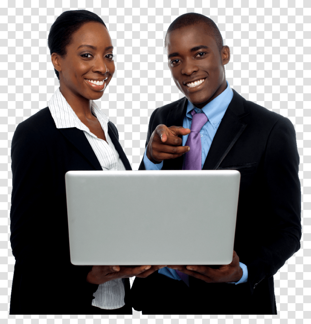 Two People Image Background Business People In, Pc, Computer, Electronics, Laptop Transparent Png