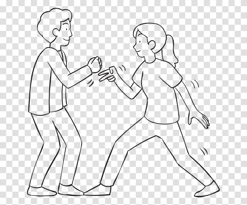 Two People Standing Back To Back Line Art, Person, Hand, Sport, Leisure Activities Transparent Png