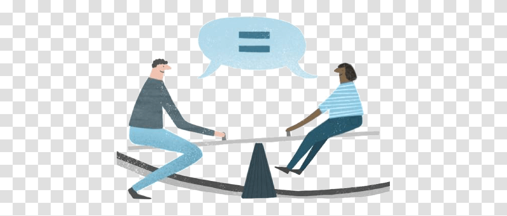 Two People Talking On A See Saw Chair, Toy, Seesaw, Metropolis, City Transparent Png