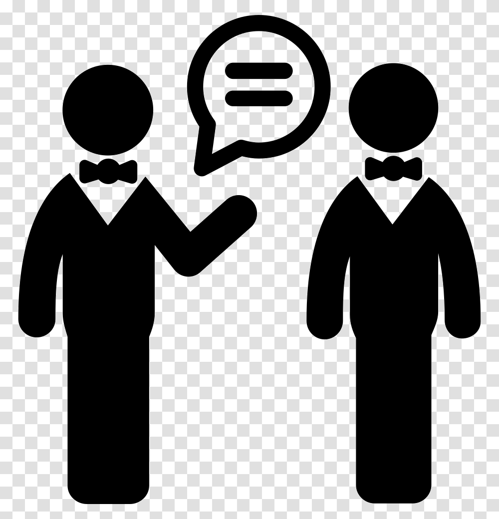 Two People Talking, Person, Stencil, Hand, Silhouette Transparent Png