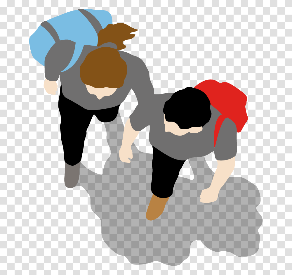 Two People Walking National Walking Month 2018, Crowd, Plant, Hand Transparent Png