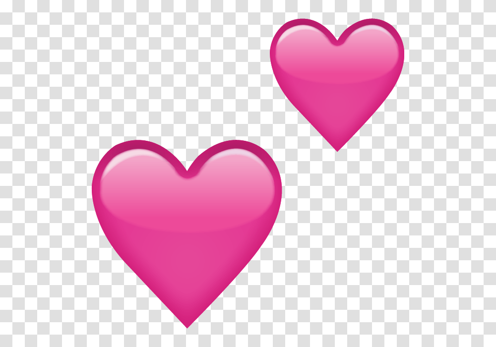 Two Pink Hearts Emoji, Cushion, Pillow, Female, Suit Transparent Png