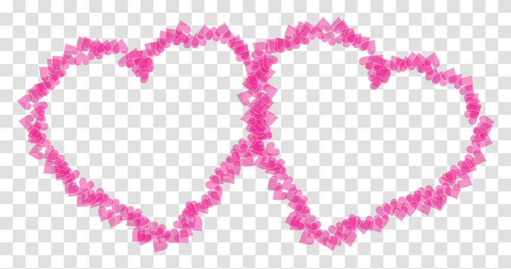 Two Pink Hearts Image Blue Love Frame, Underwear, Clothing, Apparel, Lingerie Transparent Png