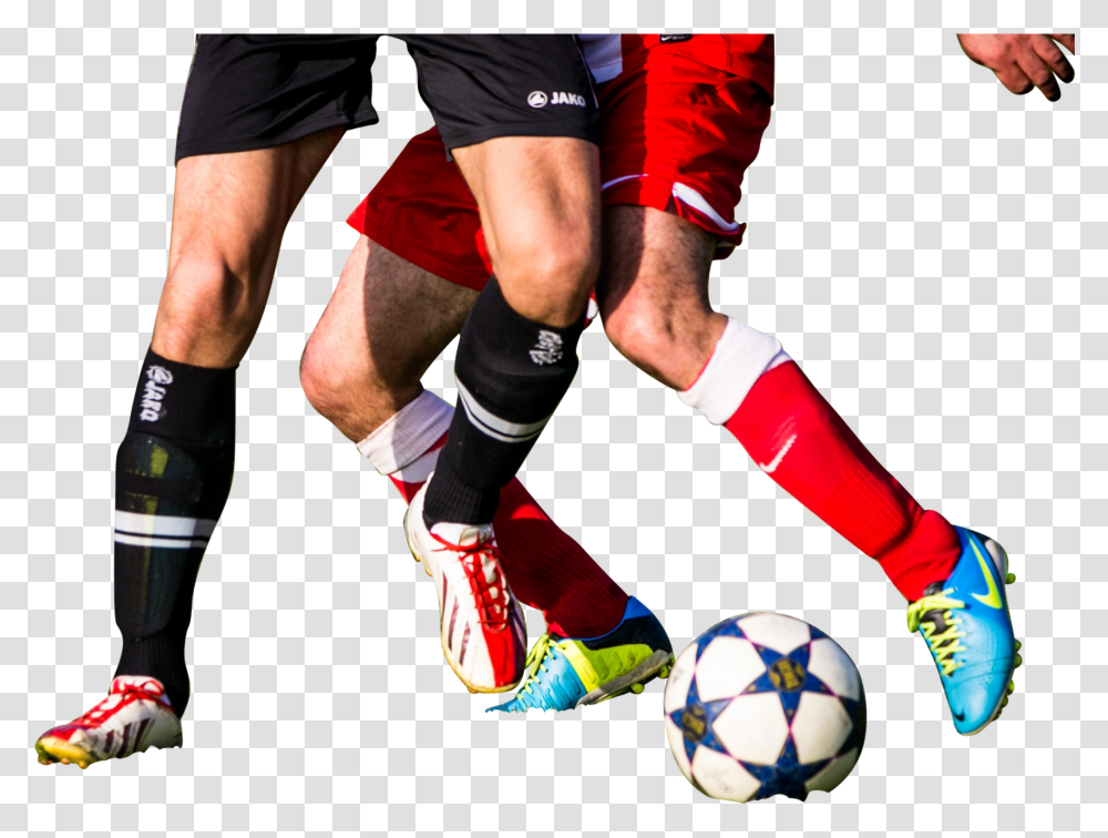 Two Players Playing Football Image Soccer Players, Soccer Ball, Team Sport, Person, People Transparent Png