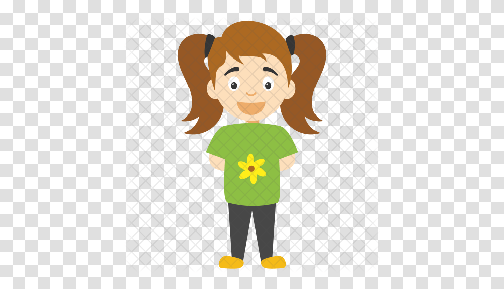 Two Ponytail Character Icon Cartoon, Elf, Clothing, Apparel, Toy Transparent Png