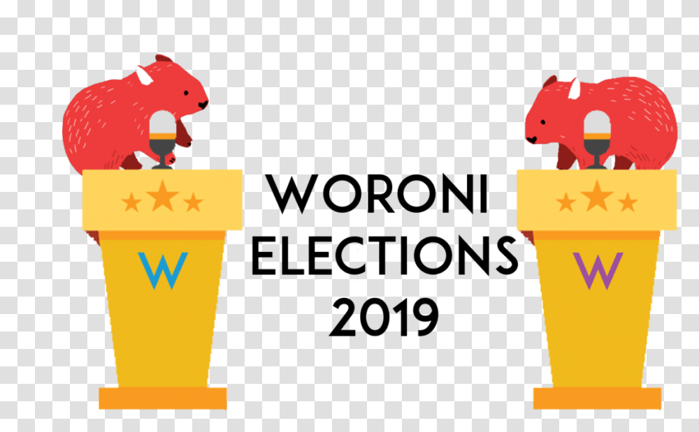 Two Red Wombats At Podiums Cartoon, Crowd, Audience, Speech Transparent Png