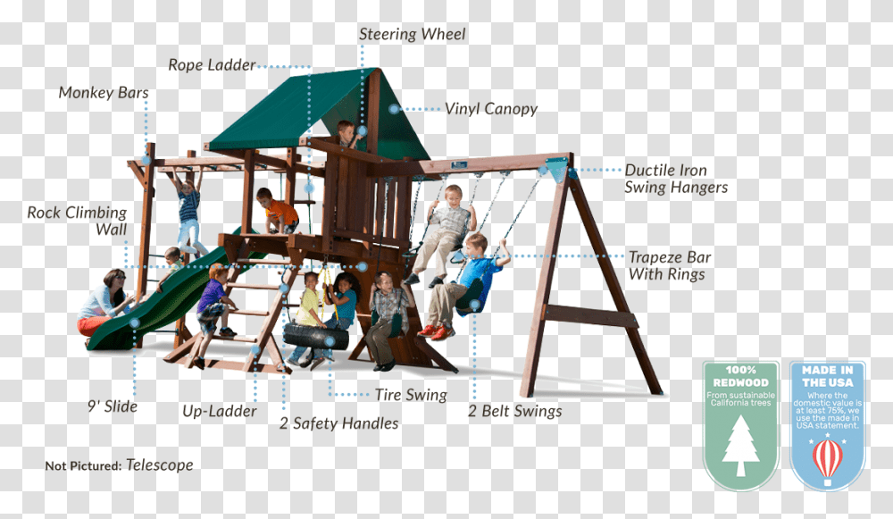 Two Ring Play Set With Monkey Bars Playground With Monkey Bars Playset, Person, Human, Play Area, Toy Transparent Png