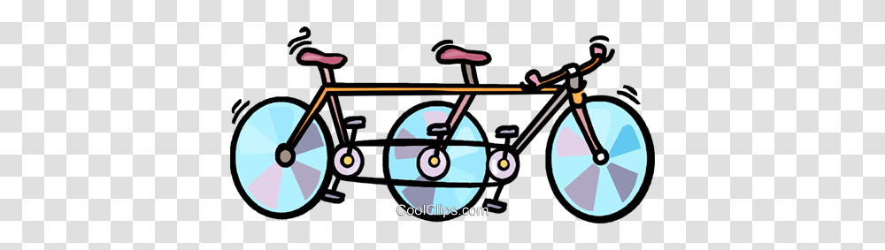 Two Seat Bicycle Royalty Free Vector Clip Art Illustration, Vehicle, Transportation, Wheel, Machine Transparent Png