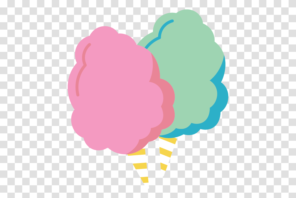 Two Servings Of Cotton Candy Illustration, Drawing, Heart Transparent Png