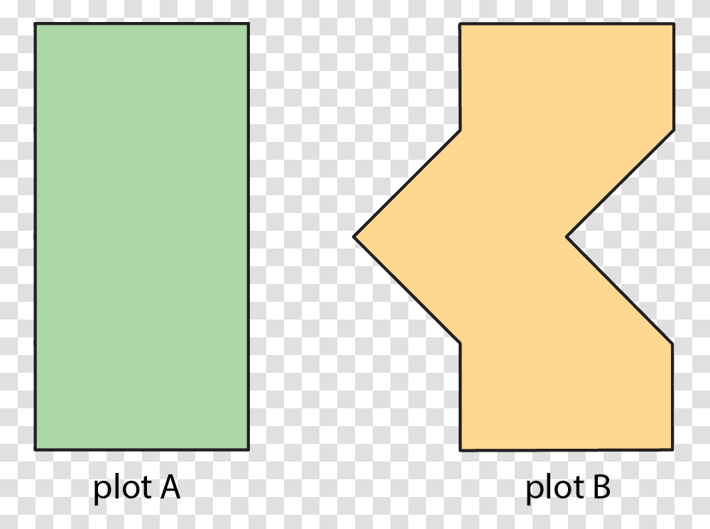 Two Shapes Labeled Plot A And Plot B Two Plots Of Land Have Very Different Shapes Noah Said, Number, Star Symbol Transparent Png