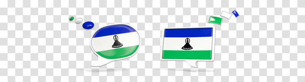 Two Speech Bubbles Lesotho Flag, Label, Logo Transparent Png