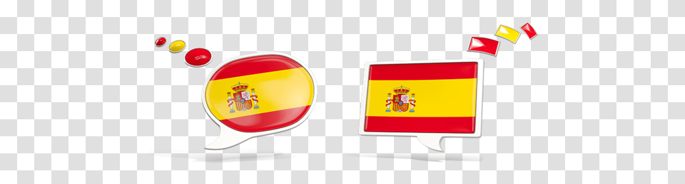 Two Speech Bubbles Spanish Flag Speech Bubble, Label, Outdoors Transparent Png