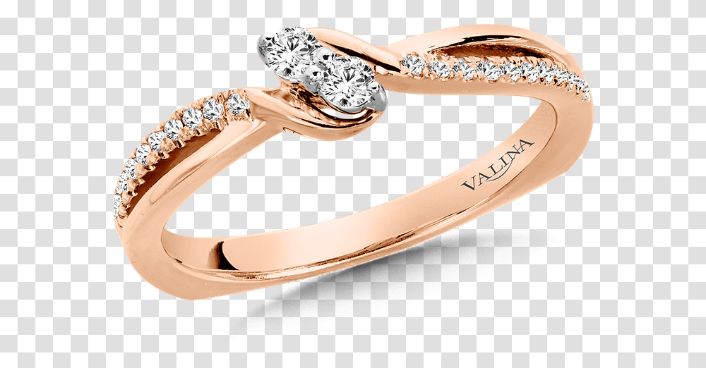 Two Stone Diamond Engagement Ring Moutning In 14k Rose Gold 16 Ct Tw Ring, Accessories, Accessory, Jewelry, Gemstone Transparent Png