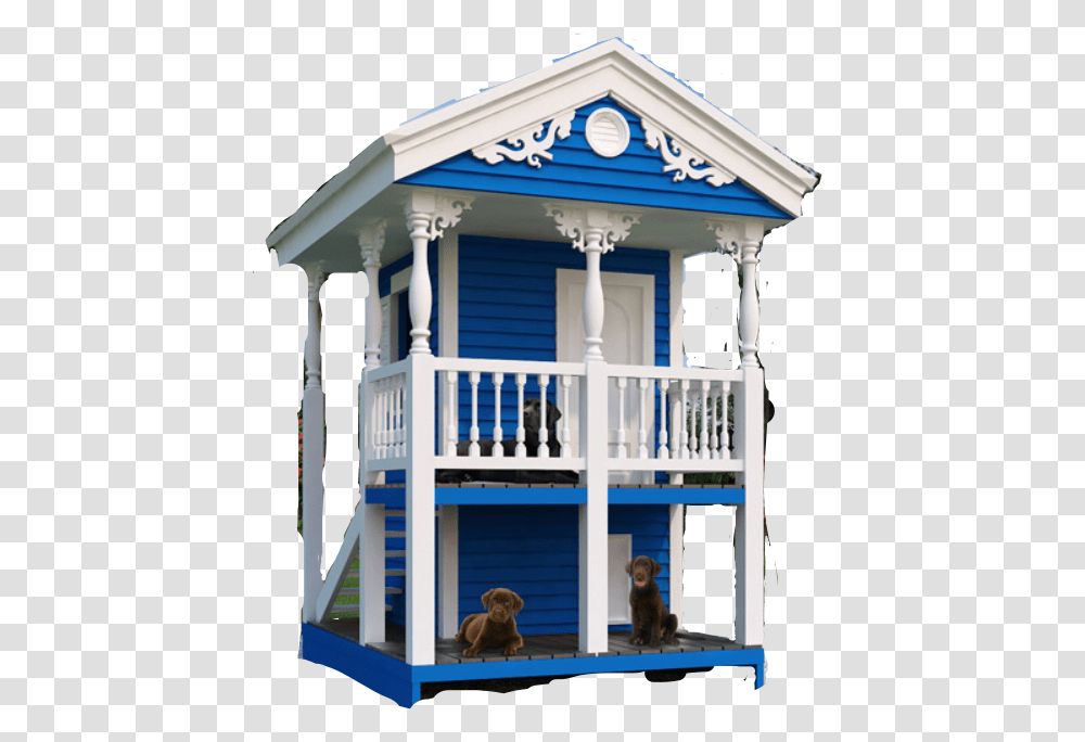 Two Story House Clipart 2 Story Small Dog House, Housing, Building, Porch, Shelter Transparent Png