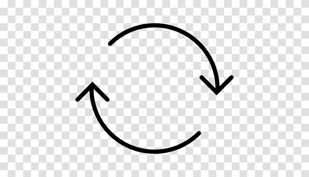 Two Thin Arrows Forming A Circle, Stencil, Label Transparent Png