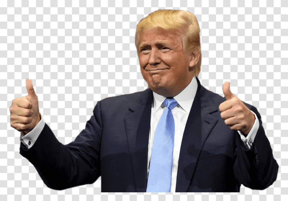 Two Thumbs Up Hd Hdpng Images Donald Trump, Tie, Accessories, Suit, Overcoat Transparent Png
