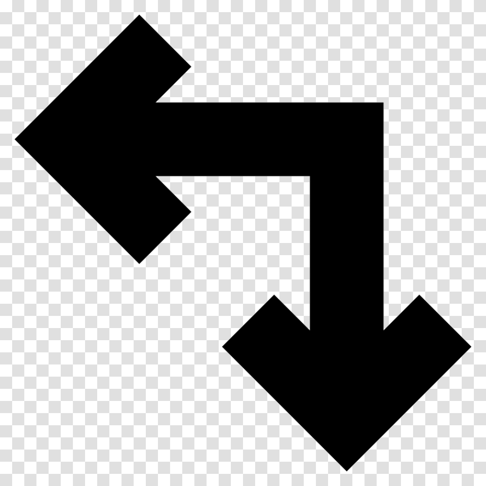 Two United Arrows In Straight Angle Pointing Left And Dos Flechas Unidas, Axe, Tool Transparent Png